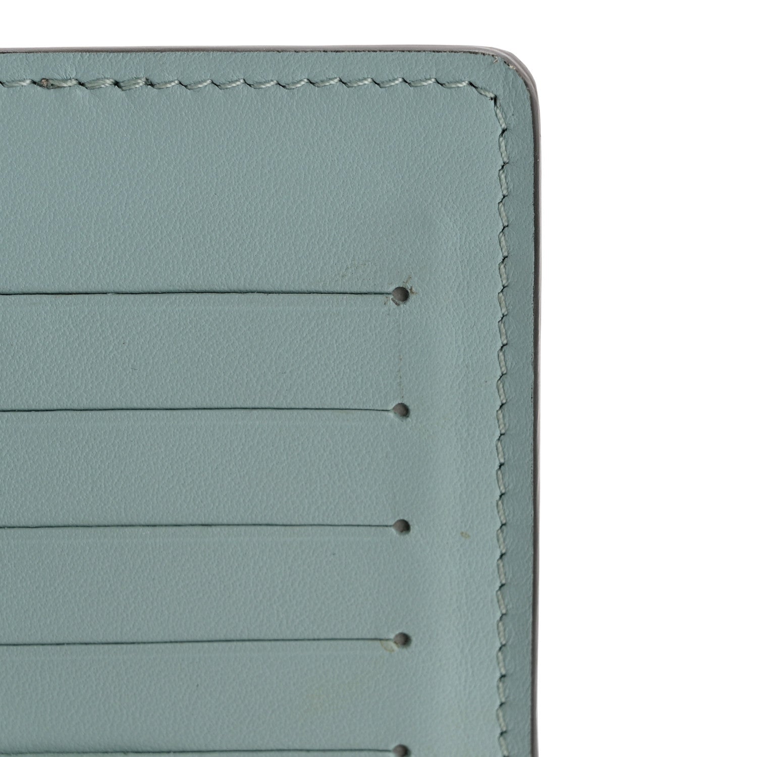Louis Vuitton Taurillon LV Vertical Capucines Wallet Galet Aquamarine 7 of 7