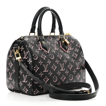 Louis Vuitton Monogram Fall for You Speedy Bandouliere 25 Black 3 of 10