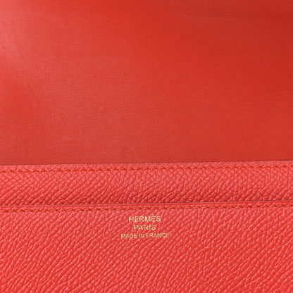 Hermes Epsom Constance Long Wallet Rouge Tomate 6 of 6