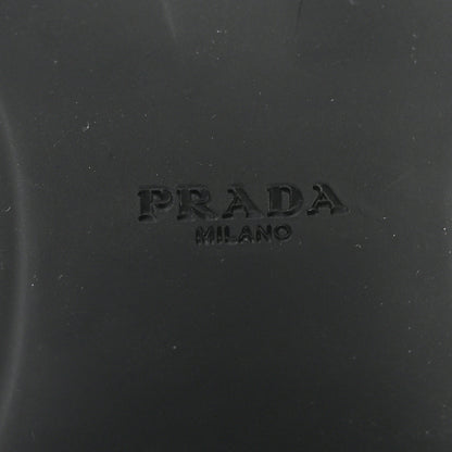 Prada Spazzolato Re-Nylon Metal Triangle Logo Lace Up 55mm Ankle Boots 39.5 Black 7 of 9