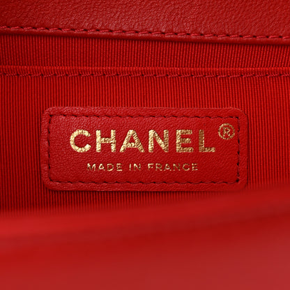 Chanel Lambskin Quilted Medium Boy Flap Red 6 of 12