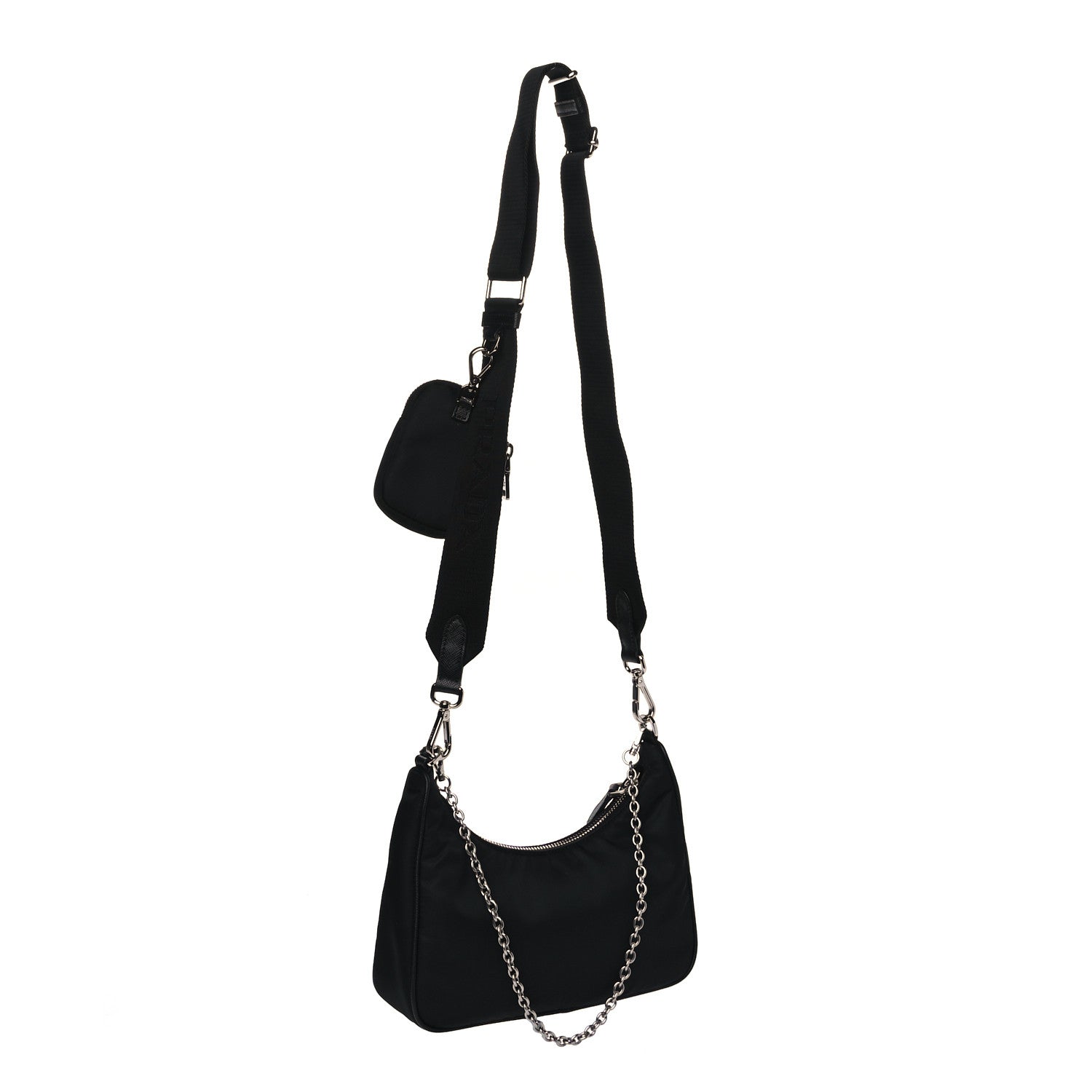 Prada Nylon Re-Edition 2005 Shoulder Bag Black 2 of 8