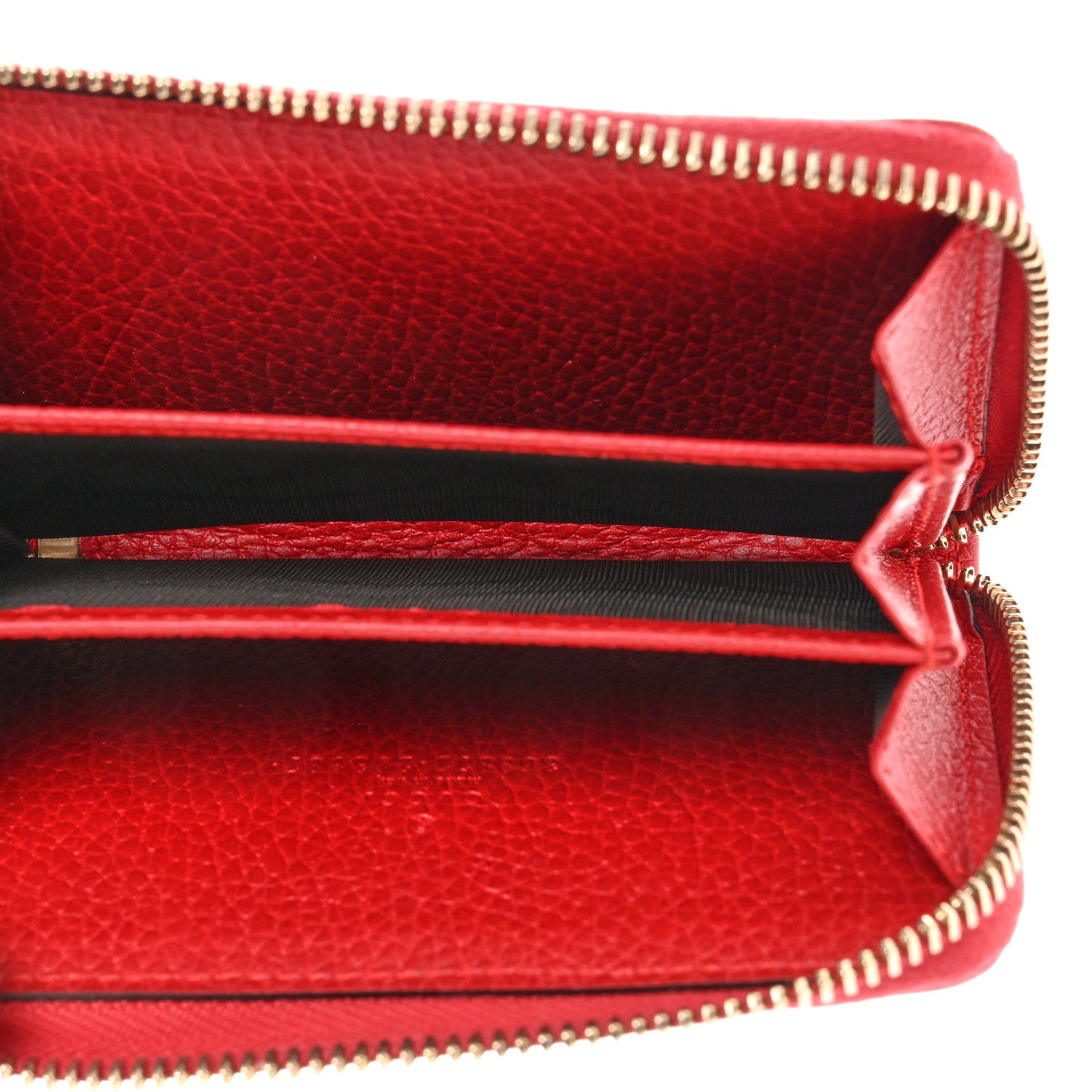 Gucci Dollar Calfskin Swing Zip Around Coin Purse Wallet Red 5 of 11