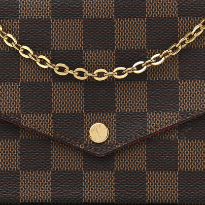 Louis Vuitton Damier Ebene Pochette Felicie Chain Wallet 8 of 12