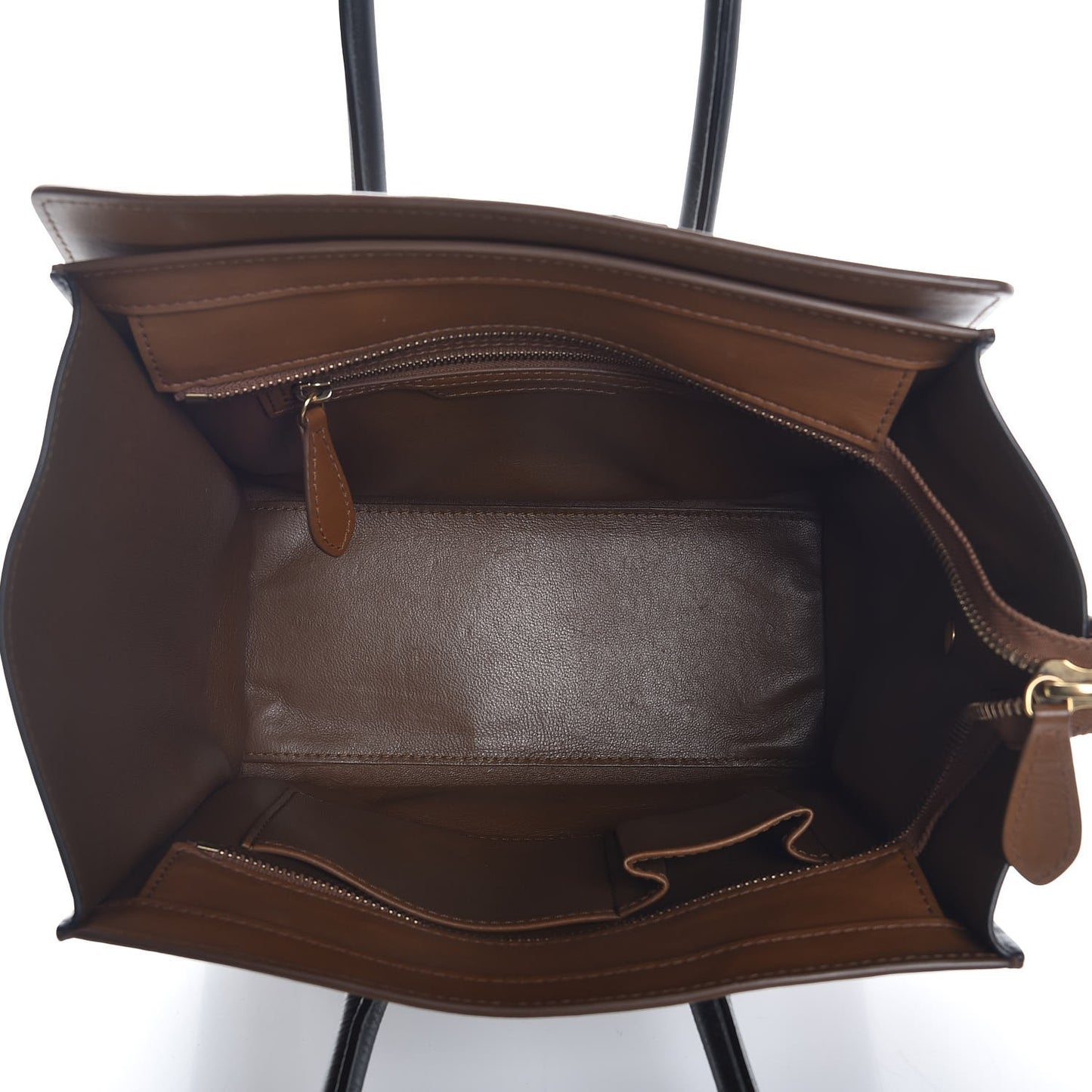 Smooth Calfskin Tri-color Micro Luggage Brown