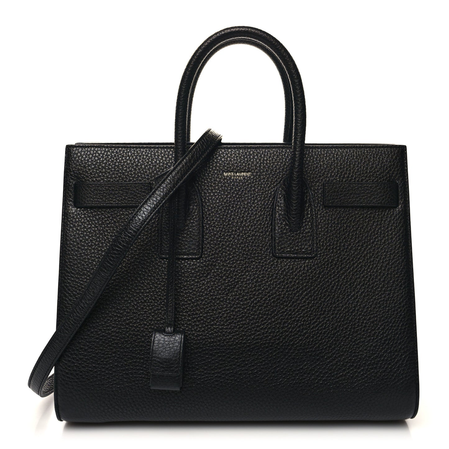 Grained Calfskin Small Sac De Jour Black