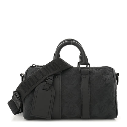 Louis Vuitton Monogram Taurillon Keepall Bandouliere 25 Black 1 of 8