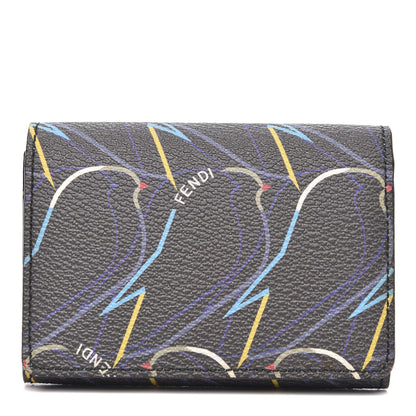 Fendi Vitello Elite QuTweet Card Holder Asfalto Multicolor 1 of 9