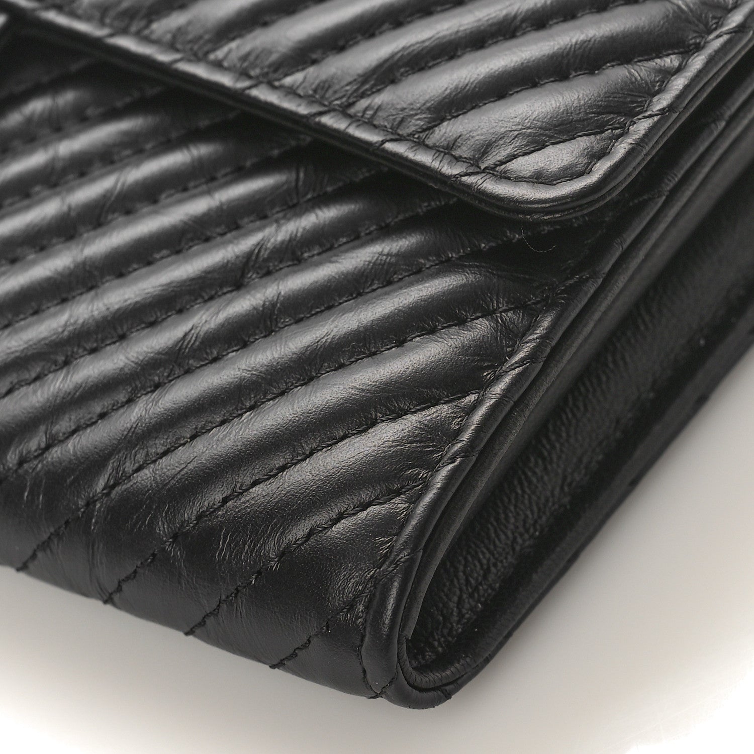 Chanel Aged Calfskin Quilted Large Reissue Gusset Flap Wallet So Black 9 of 9