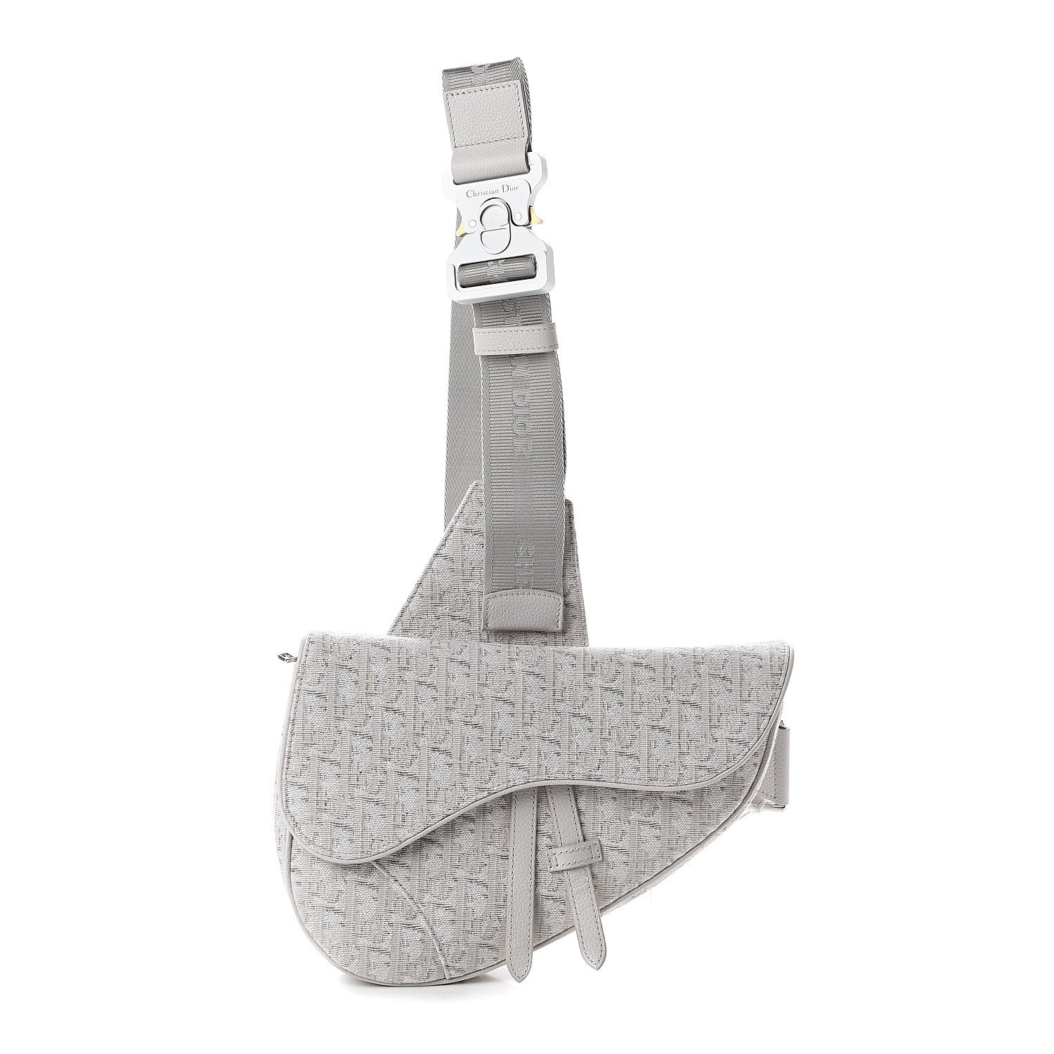 Christian Dior Oblique Mens Saddle Bag Grey 1 of 7