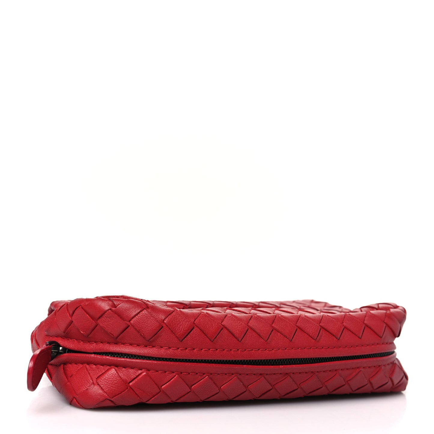 Nappa Intrecciato Small Chain Crossbody Red