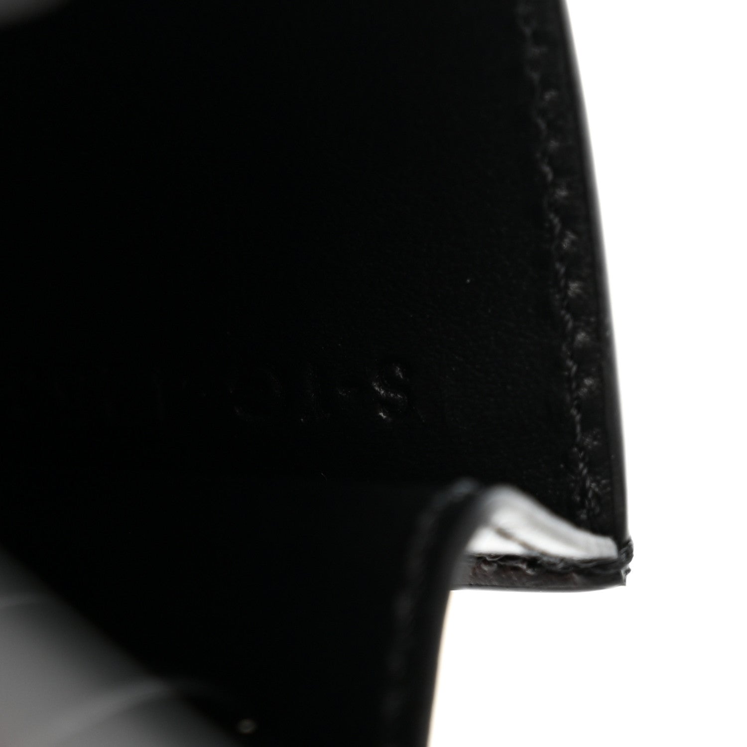 Celine Shiny Calfskin Triomphe Flap Card Holder Black 8 of 9