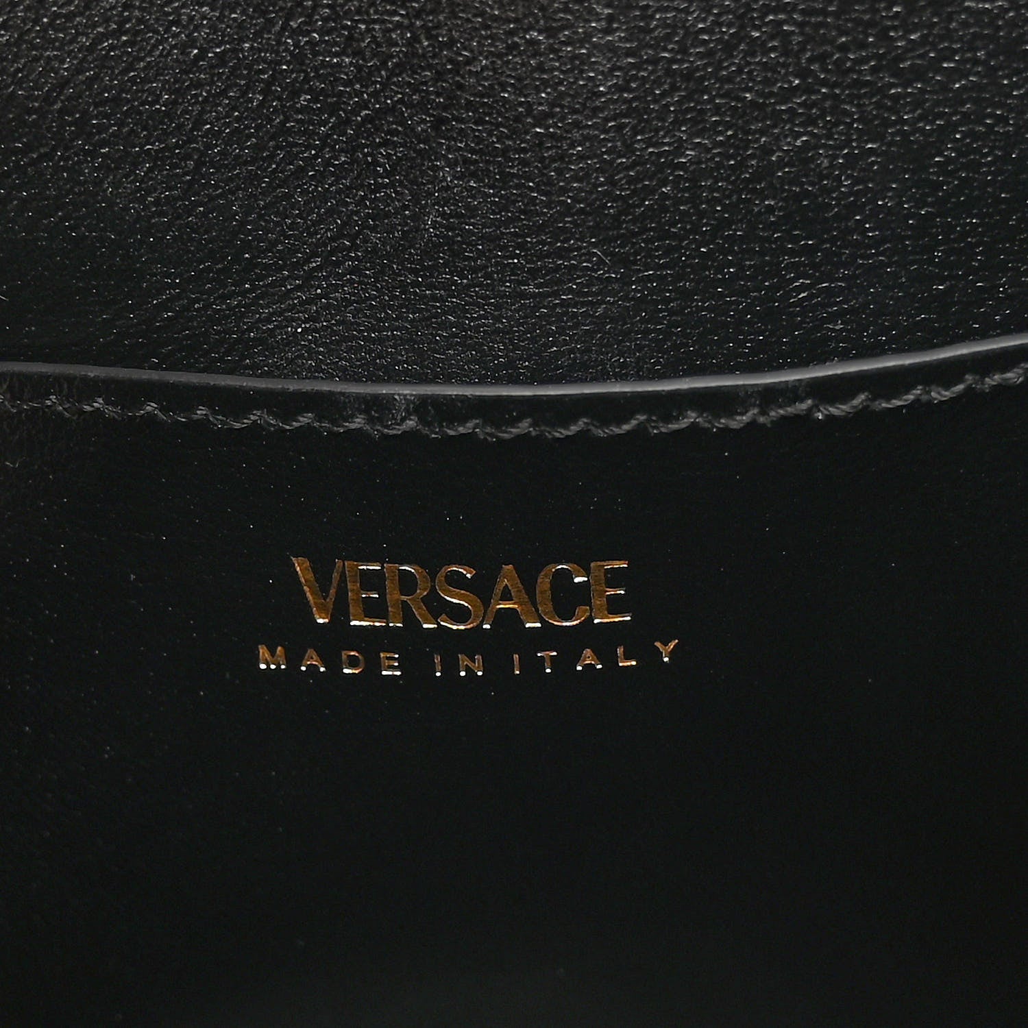 Versace Calfskin Lurex Cloquet Small La Medusa Chain Top Handle Handbag Black 6 of 10