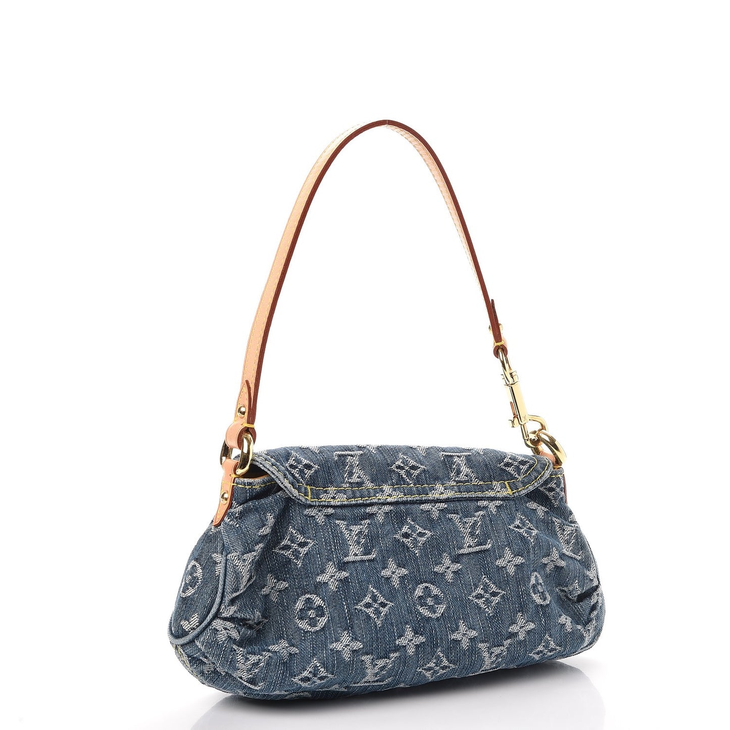 Monogram Denim Mini Pleaty Blue