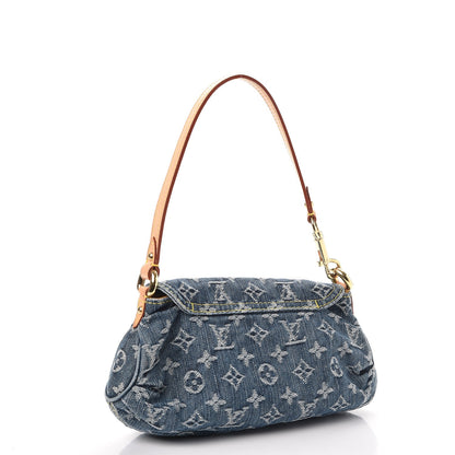 Louis Vuitton Monogram Denim Mini Pleaty Blue 3 of 10