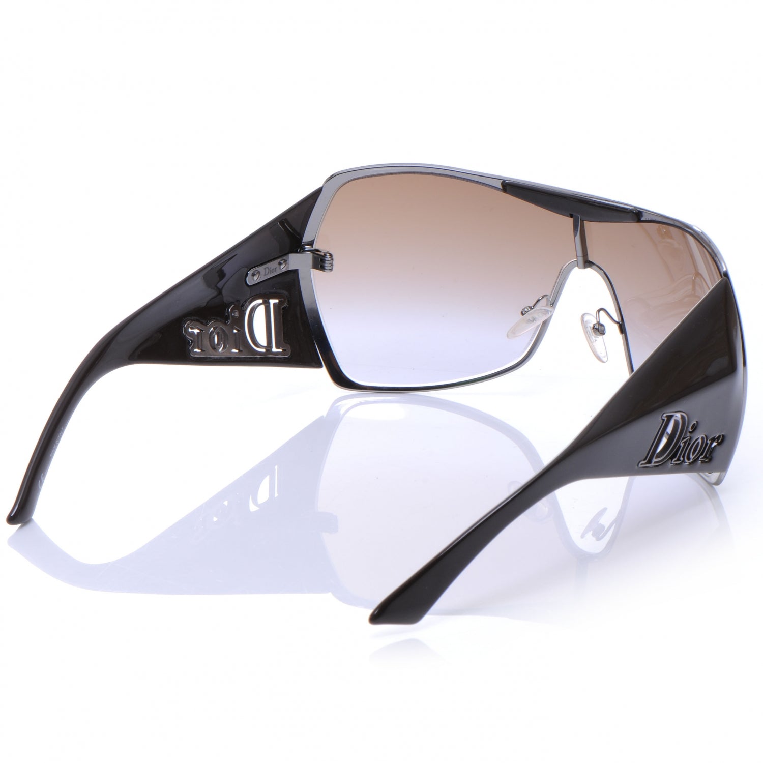 Christian Dior Gaucho 1 Sunglasses Dark Brown Silver 2 of 5