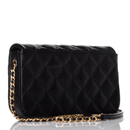 Chanel Calfskin Quilted Nailed CC Flap Bag Black 3 of 9