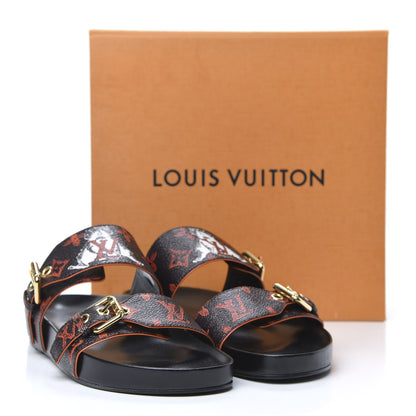 Louis Vuitton Catogram Bom Dia Flat Mule 37.5 Black Marron 8 of 8