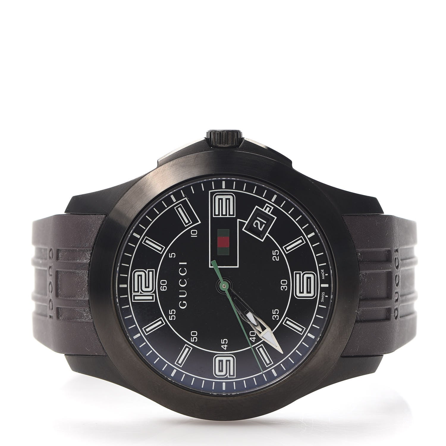 Gucci PVD Stainless Steel Rubber 44mm G-Timeless Quartz Watch Black 2 of 5