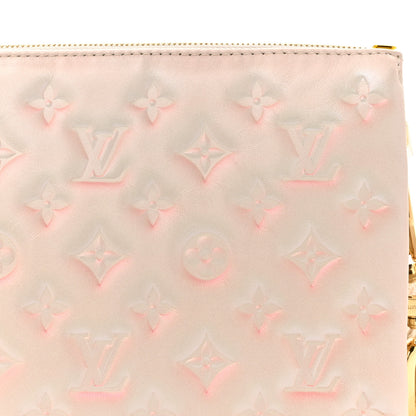 Louis Vuitton Pearlescent Lambskin Embossed Monogram Coussin PM Beige Rose 9 of 11
