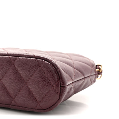 Chanel Caviar Quilted Classic Clutch With Chain Dark Burgundy 10 of 11