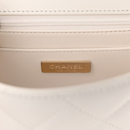 Chanel Lambskin Handle Crush Top Handle Flap Bag White 6 of 11