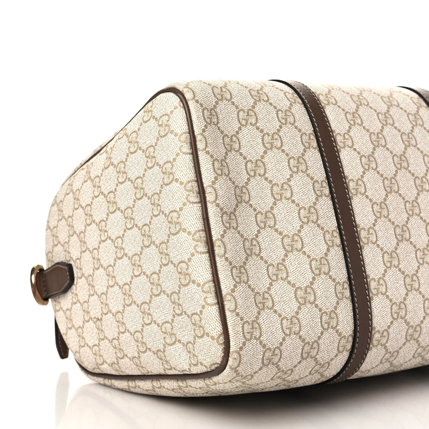 GG Supreme Monogram Calfskin Medium Nice Boston New Mystic White Beige Brown