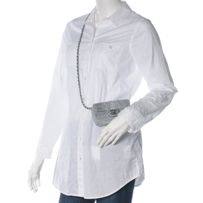 Chanel Python Extra Mini Flap Grey 2 of 7