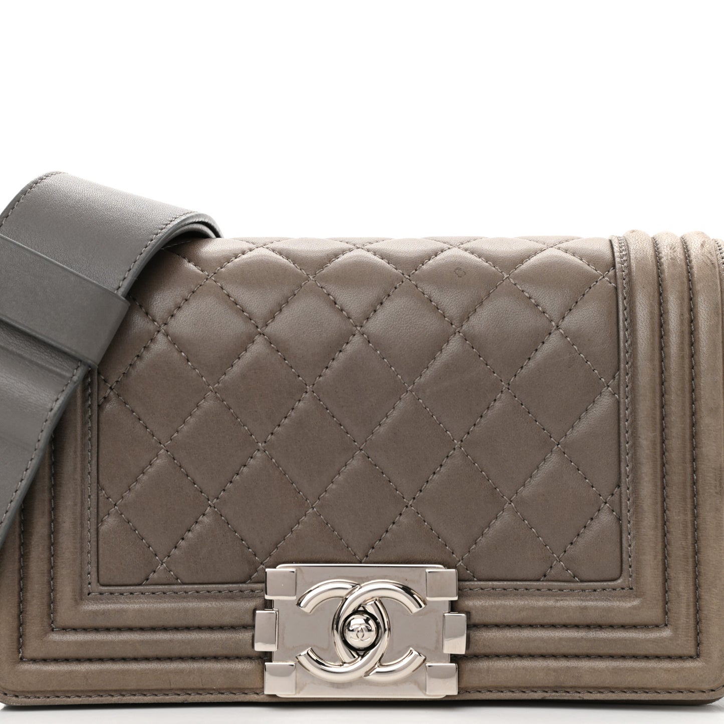 Lambskin Stingray Quilted Small Boy Flap Khaki