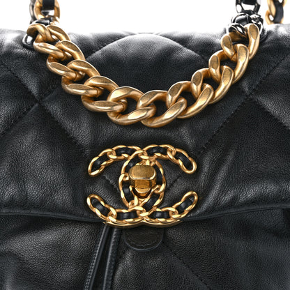 Chanel Lambskin Quilted Chanel 19 Backpack Black 8 of 10