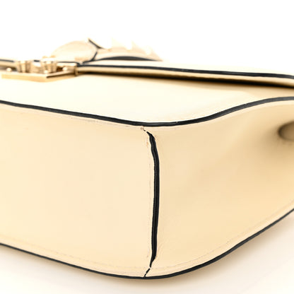 Valentino Garavani Vitello Medium Glam Lock Rockstud Flap Light Ivory 9 of 11