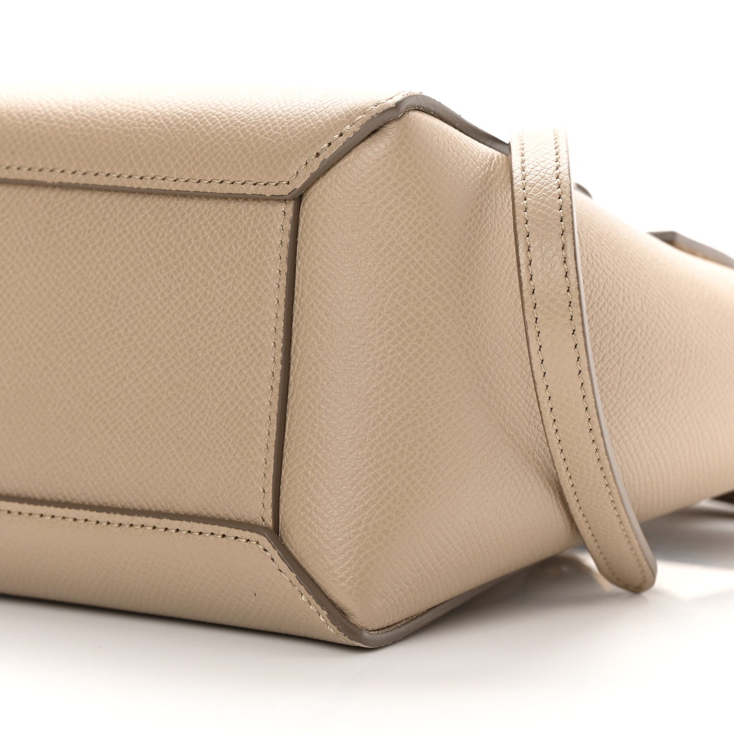 Grained Calfskin Nano Belt Bag Light Taupe