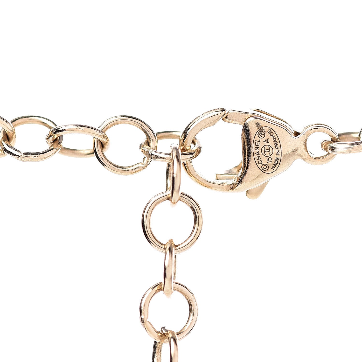 Chanel Graduated Pearl Crystal CC Long Necklace Gold 3 of 3