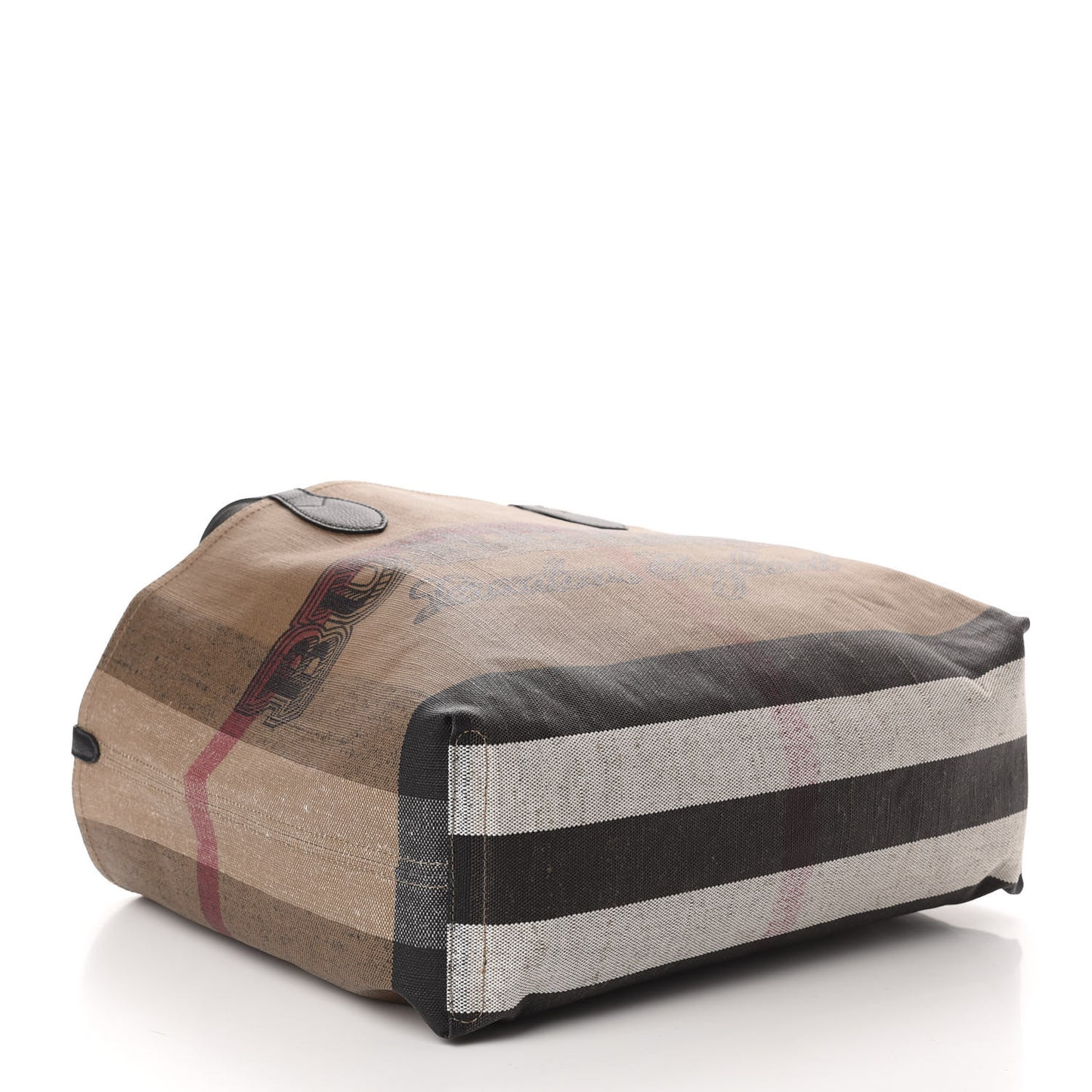 Coated Canvas Mega Check Medium Doodle Tote Black