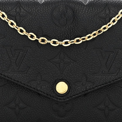 Louis Vuitton Empreinte Pochette Felicie Chain Wallet Black 6 of 8
