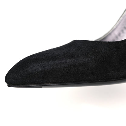 Hermes Suede Goatskin Victoire 90 Pumps 35 Black 10 of 13