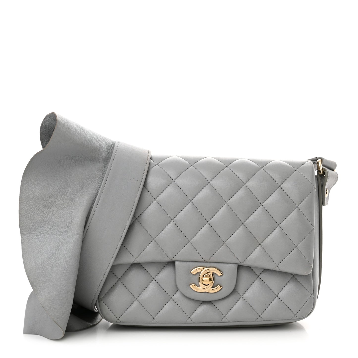 Calfskin Quilted Bolero De Chanel Flap Bag Grey