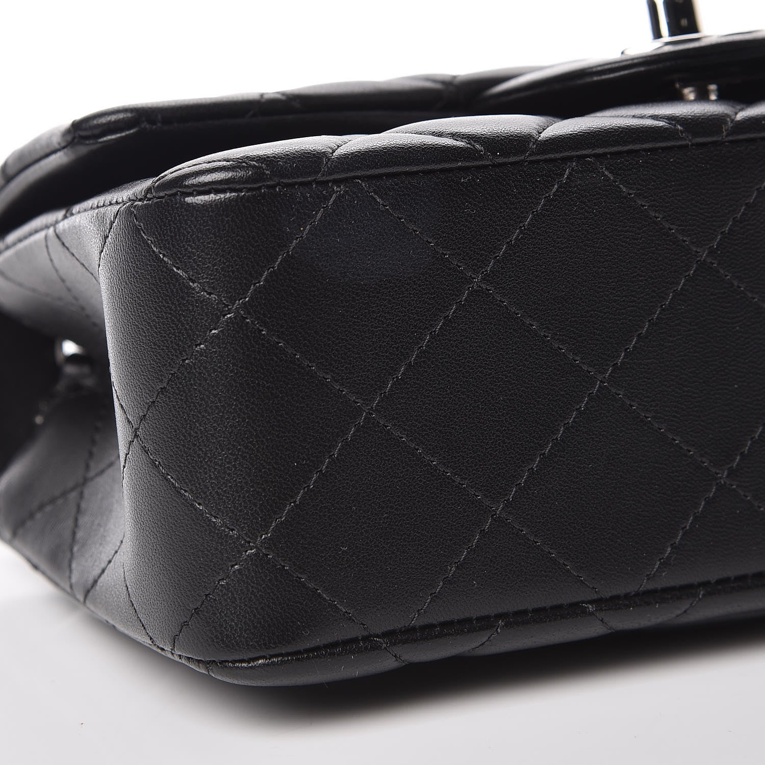 Chanel Lambskin Quilted Mini Rectangular Flap Black 8 of 10