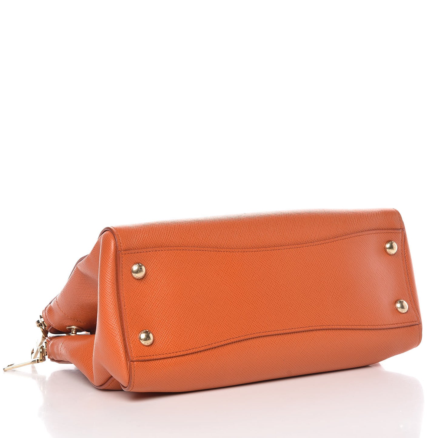 Saffiano Large Double Zip Tote Papaya