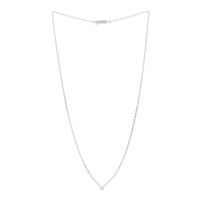 Cartier 18K White Gold Diamond .26ct 1895 Solitaire Pendant Necklace 3 of 6