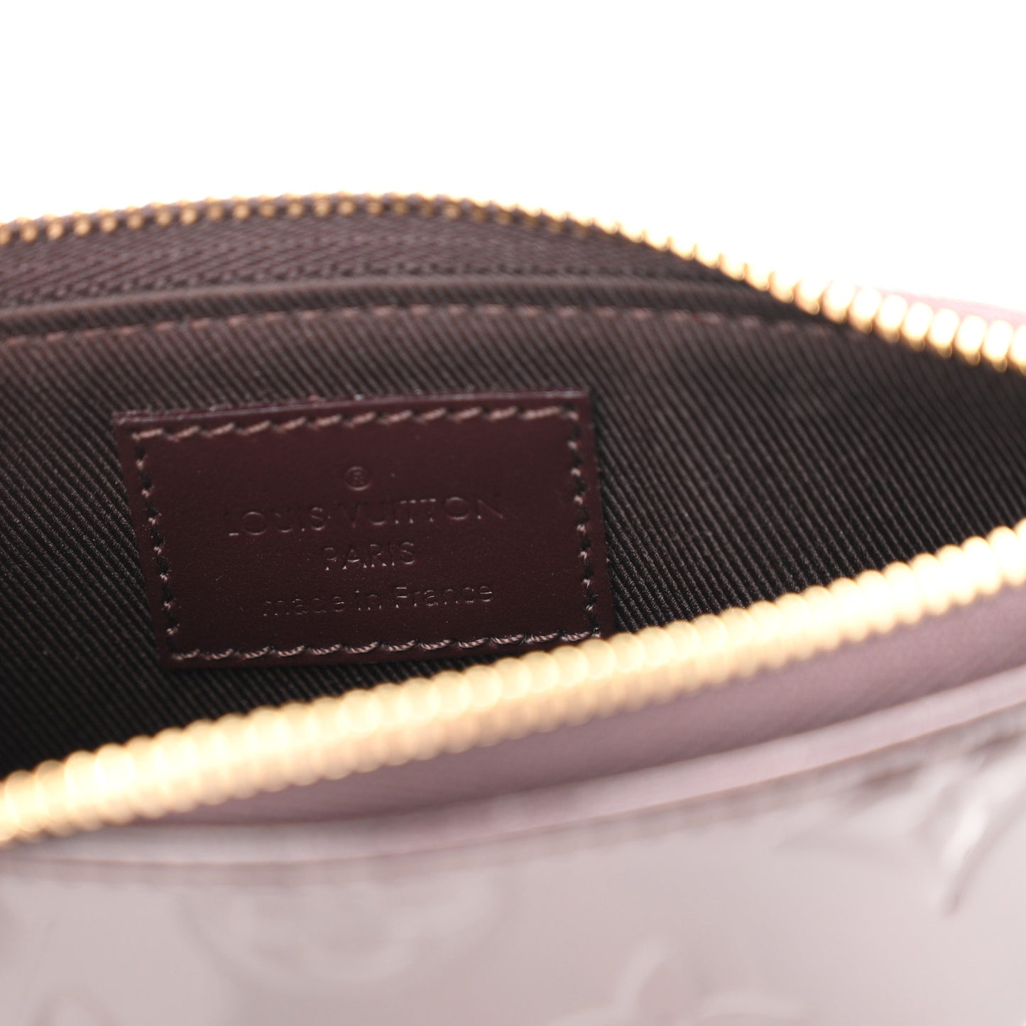 Vernis Monogram Mini Pochette Accessories Amarante