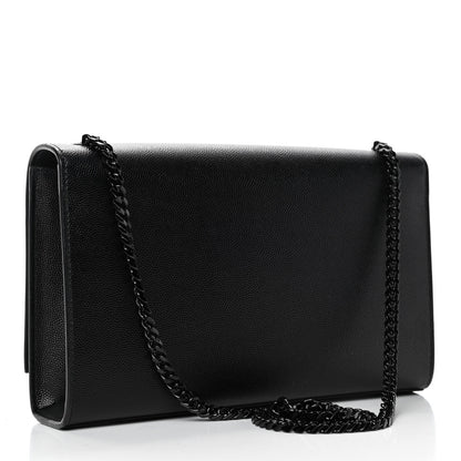 Saint Laurent Grain De Poudre Medium Classic Monogram Kate Satchel Black 2 of 4