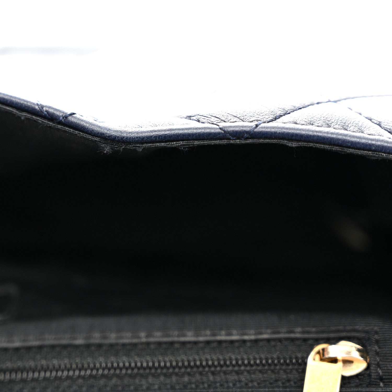 Chanel Lambskin Quilted Medium Elegant CC Flap Navy Black 13 of 13
