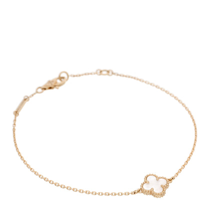 Van Cleef & Arpels 18K Yellow Gold Mother of Pearl Sweet Alhambra Bracelet 1 of 5