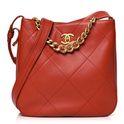 Chanel Calfskin Stitched Easy Mood Hobo Brown 1 of 10