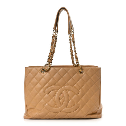 Chanel Caviar Quilted Grand Shopping Tote GST Beige Clair 1 of 19