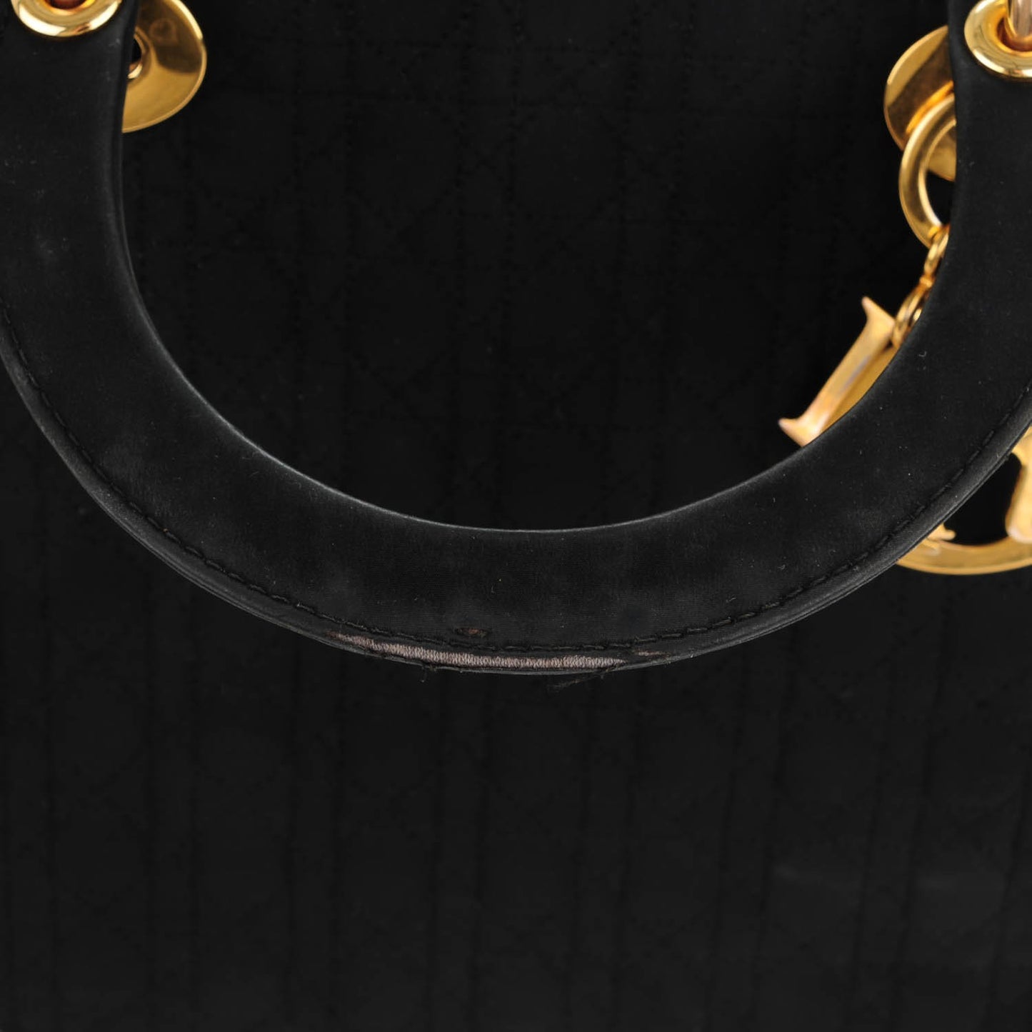 Nylon Cannage Large Lady Dior Black