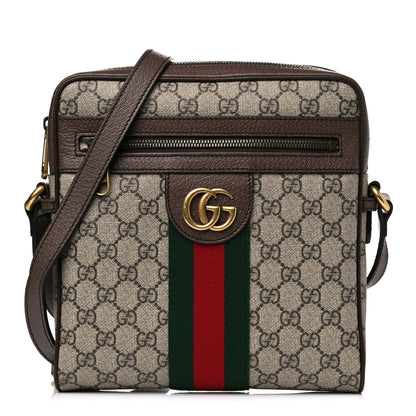 Gucci GG Supreme Monogram Web Small Ophidia Messenger Bag Brown 1 of 13
