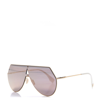 Fendi Metal Mirrored Eyeline Sunglasses FF 0193/S Matte Gold 1 of 8