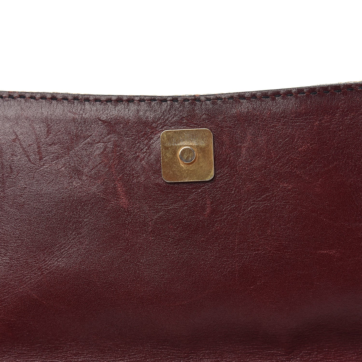 Gucci Monogram Studded Horsebit Clutch Bordeaux 13 of 14